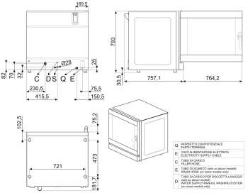 Печь конвекционная Smeg ALFA 625 E1HDS